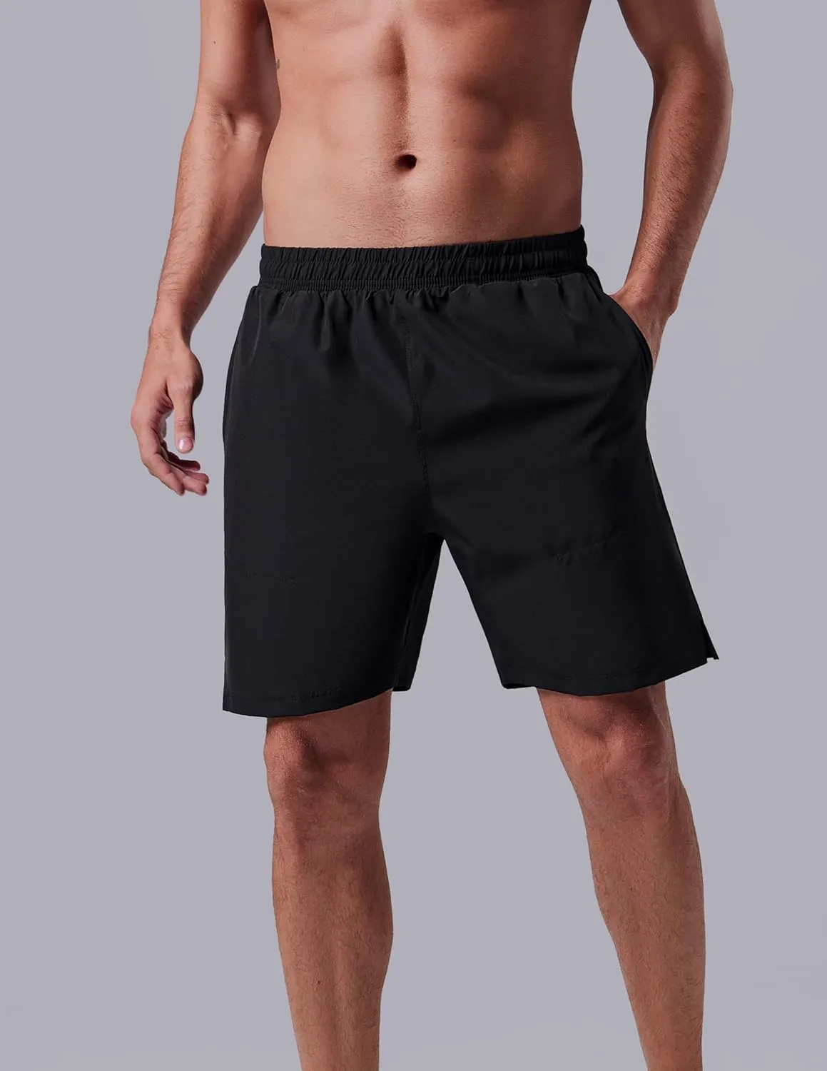 3 Pack: Men's 7" Running Shorts with Compression Liner Pockets, Athletic 2 in 1 Shorts for Workout Gym Quick Dry