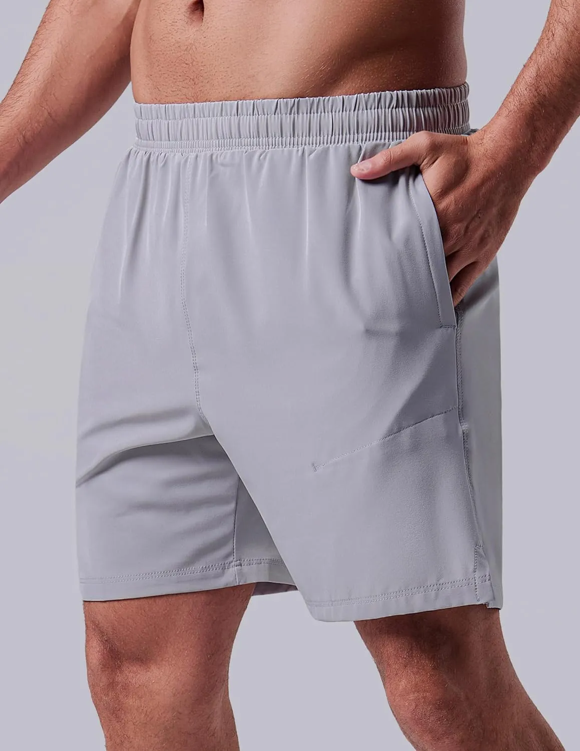 3 Pack: Men's 7" Running Shorts with Compression Liner Pockets, Athletic 2 in 1 Shorts for Workout Gym Quick Dry