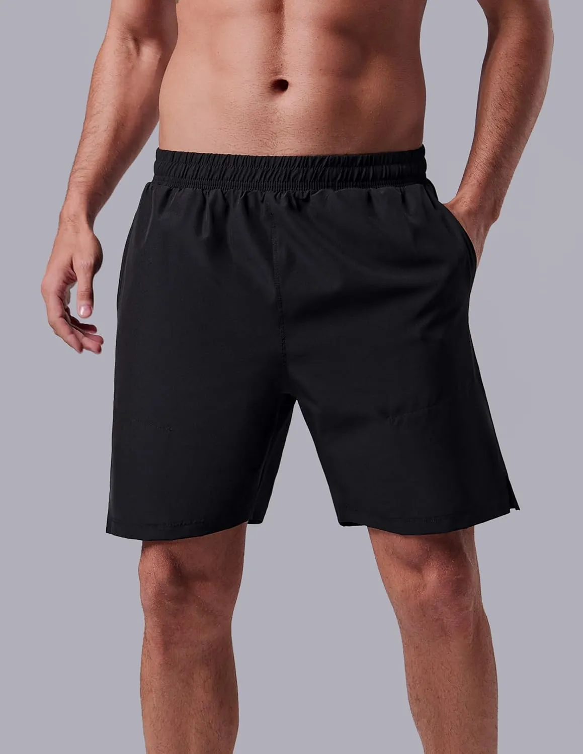 3 Pack: Men's 7" Running Shorts with Compression Liner Pockets, Athletic 2 in 1 Shorts for Workout Gym Quick Dry