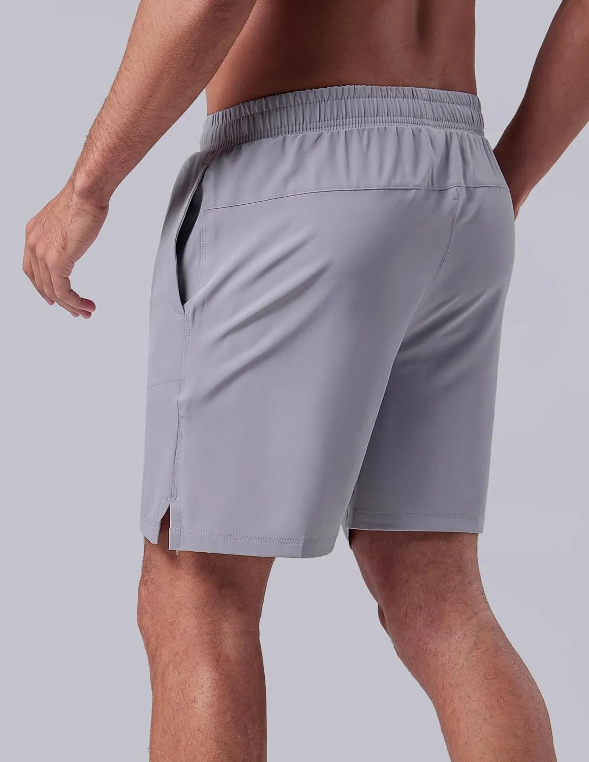 3 Pack: Men's 7" Running Shorts with Compression Liner Pockets, Athletic 2 in 1 Shorts for Workout Gym Quick Dry