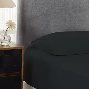 500TC Cotton Combo Set | Charcoal | Single | 40cm Wall