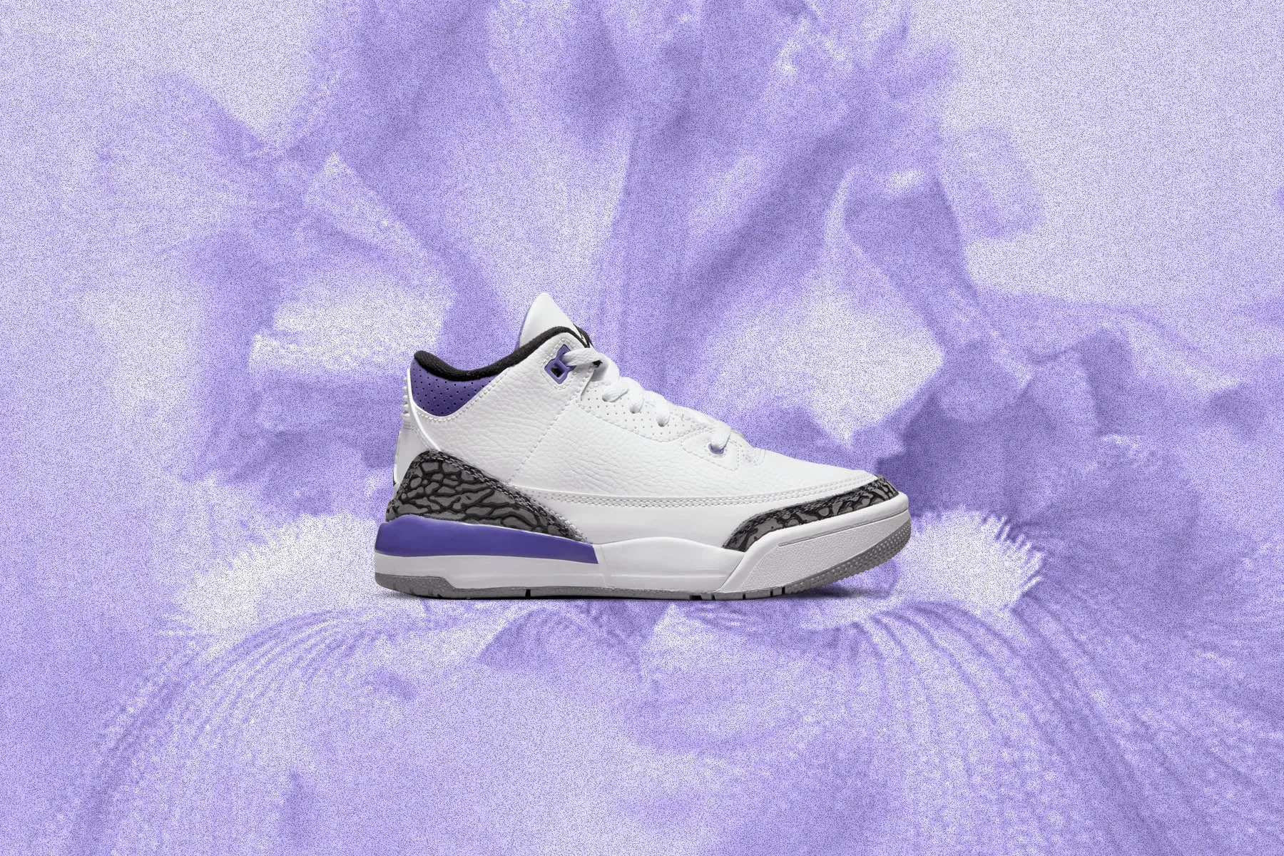 Air Jordan 3 Retro (PS) - White/Black/Dark Iris