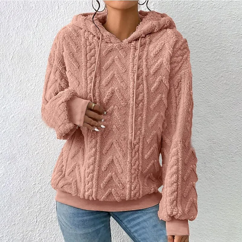 Akivide Womens Oversized Fuzzy Fleece Hoodies Fall Winter Warm Loose Sherpa Long Sleeve Drawstring Pullover Sweatshirt Outfit