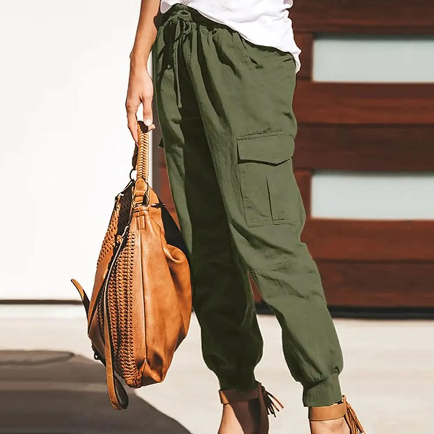 Baggy Cargo Pants Women High Waist Pants for Women Loose Wide Leg Trousers Y2k Streetwear with Pockets