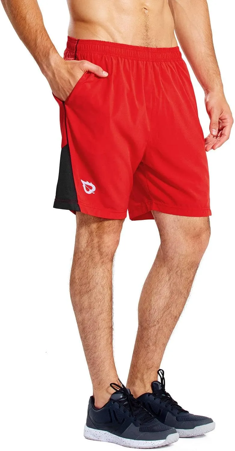 baleaf Men's 7" Running Shorts with Mesh Liner Zipper Pocket for Athletic Workout Gym