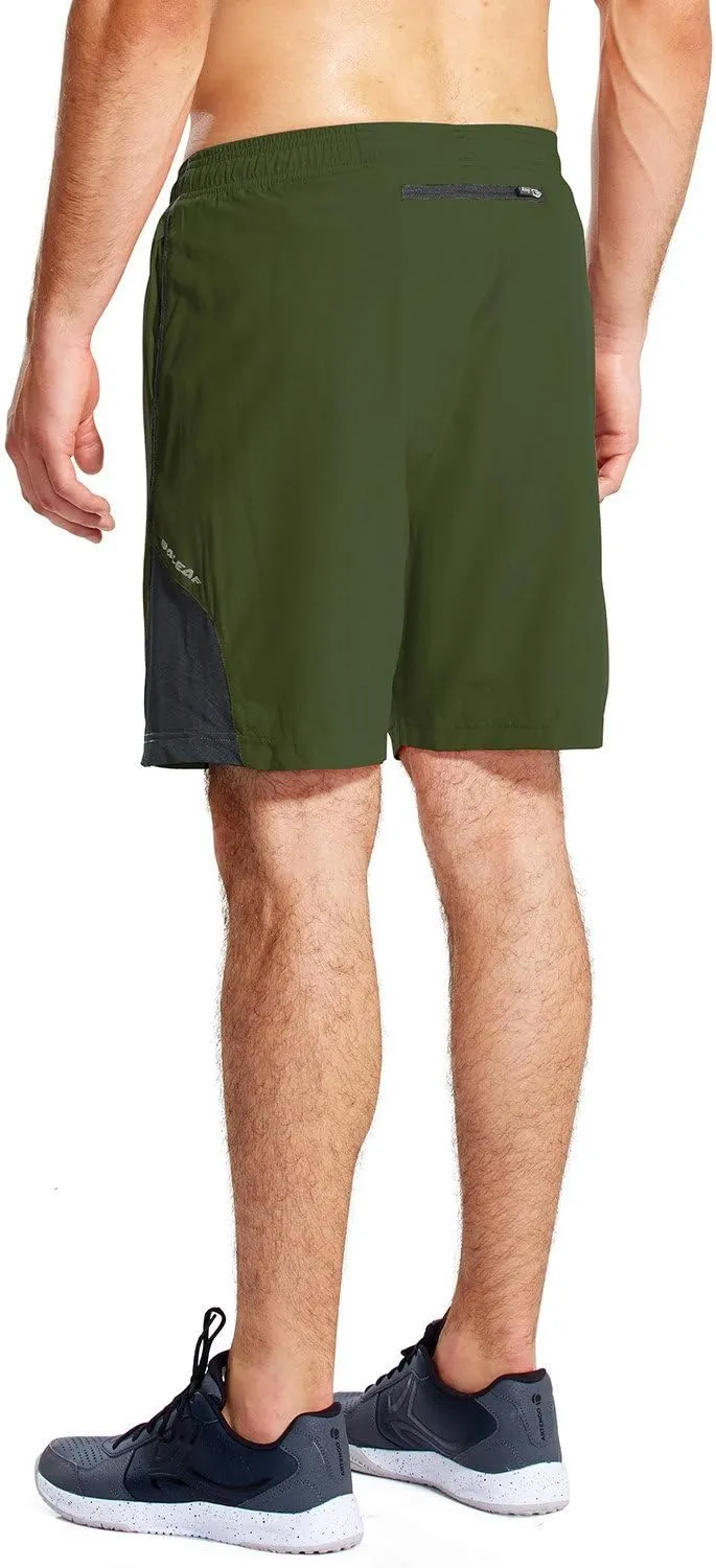 baleaf Men's 7" Running Shorts with Mesh Liner Zipper Pocket for Athletic Workout Gym