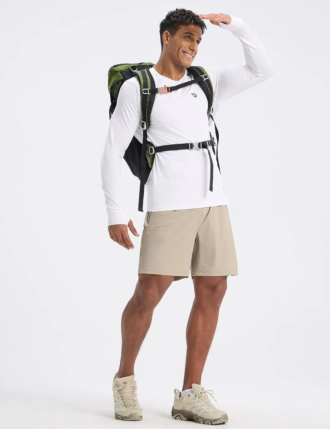 baleaf Men's Running Shorts 7" Quick Dry Athletic Workout 2 in 1 with Liner Lightweight Gym with Zipper Pocket UPF50 