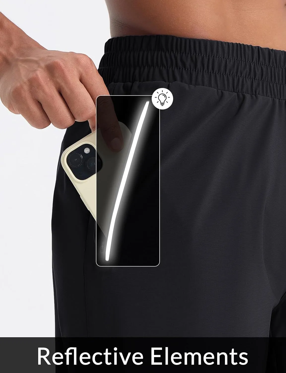 baleaf Men's Running Shorts 7" Quick Dry Athletic Workout 2 in 1 with Liner Lightweight Gym with Zipper Pocket UPF50 