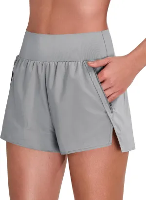 Blooming Jelly Womens High Waisted Running Shorts V Side Split Quick Dry Workout Athletic Shorts with Pockets 2025