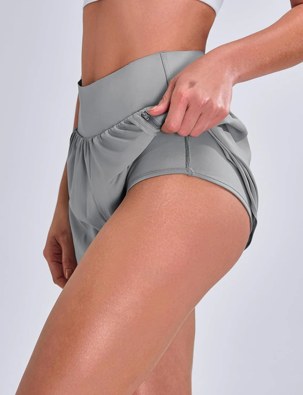 Blooming Jelly Womens High Waisted Running Shorts V Side Split Quick Dry Workout Athletic Shorts with Pockets 2025