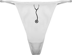 CafePress I Love My Doctor Classic Thong Underwear, Womens Panties