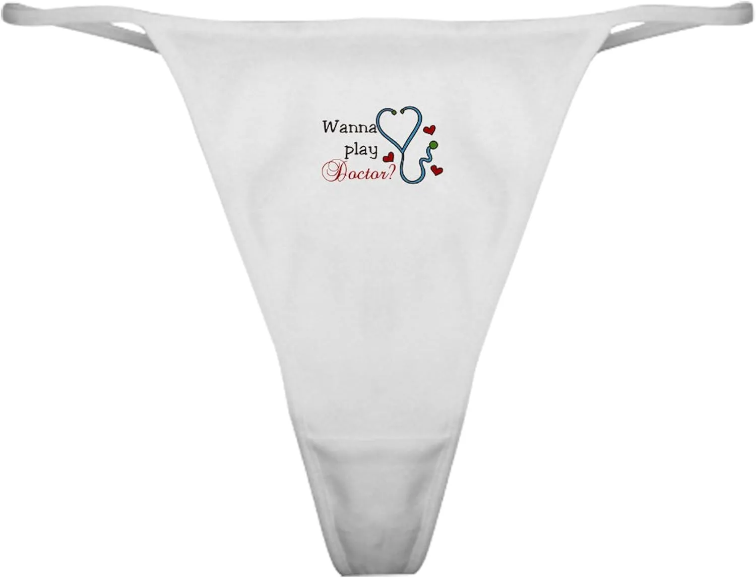 CafePress I Love My Doctor Classic Thong Underwear, Womens Panties
