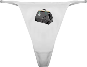 CafePress I Love My Doctor Classic Thong Underwear, Womens Panties