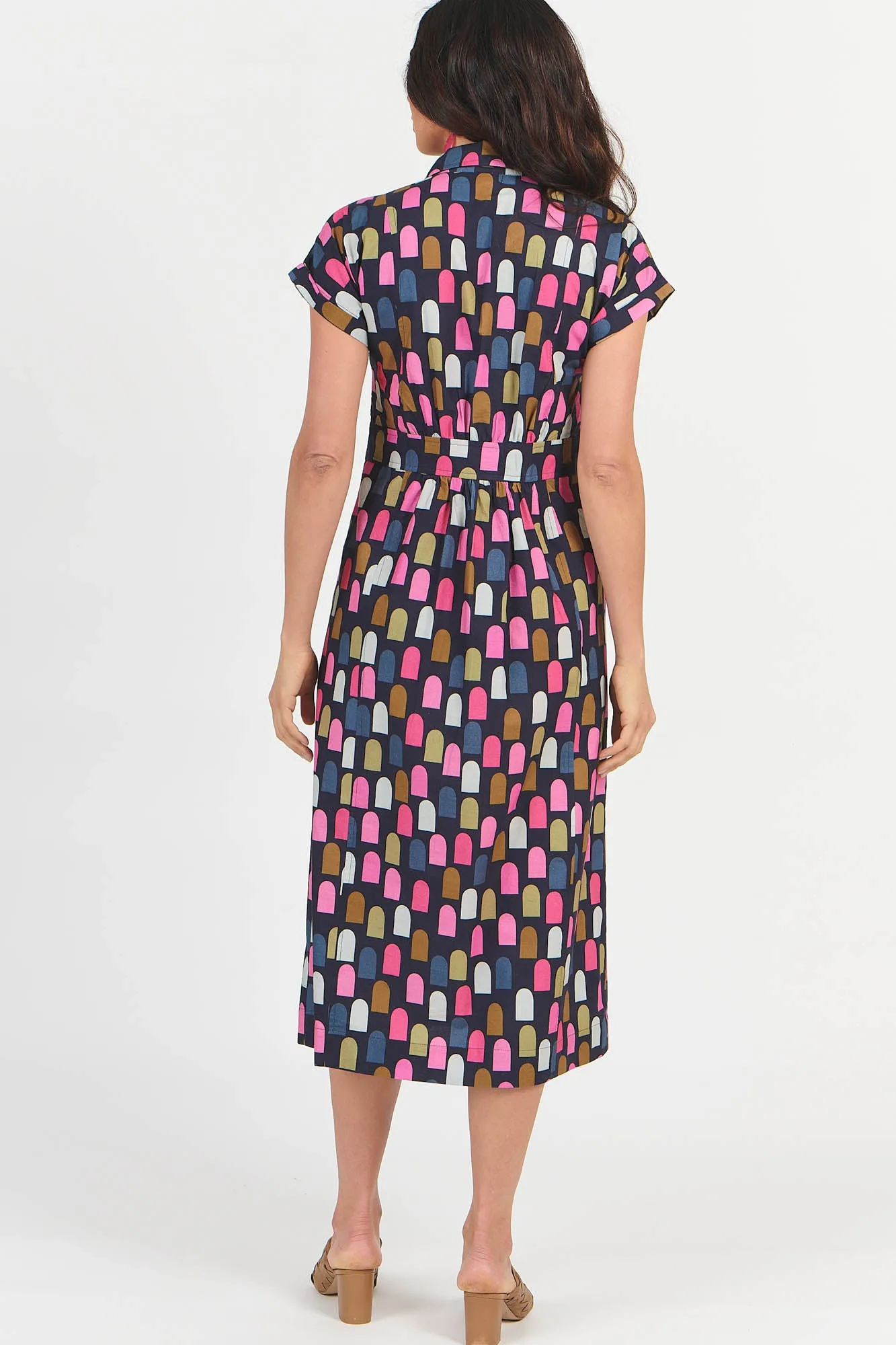 Cali Shirtdress Pink Geo