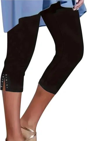 Capri Leggings for Women 2025 Trendy Casual Plus Size Yoga Pants Slim Fit Comfy Stretchy Workout Vacation Outfits