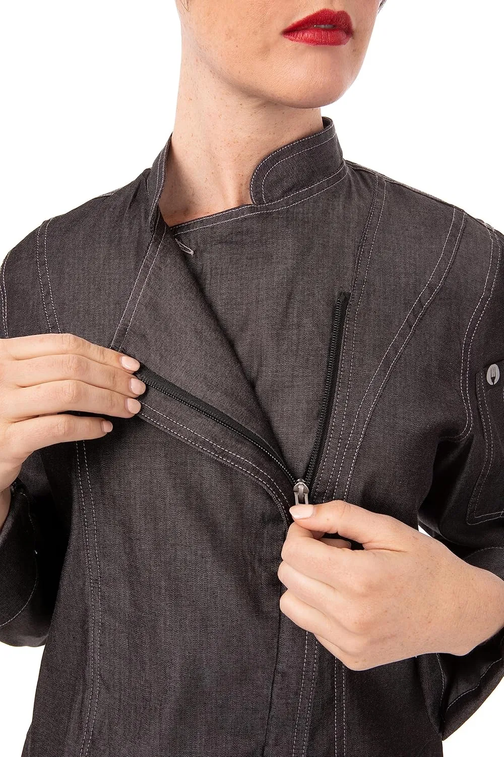 Chef Works Women's Gramercy Denim Chef Coat