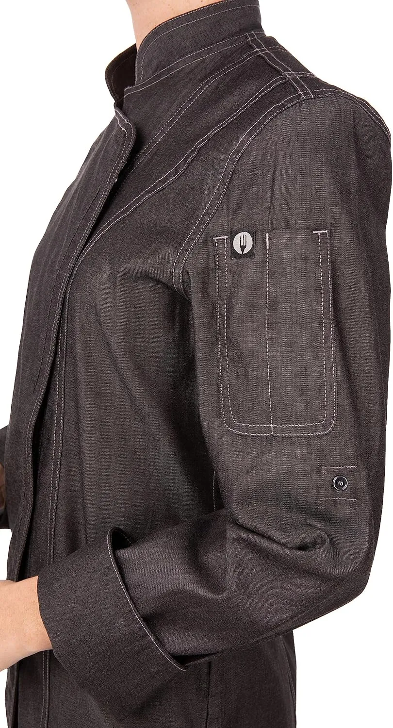 Chef Works Women's Gramercy Denim Chef Coat