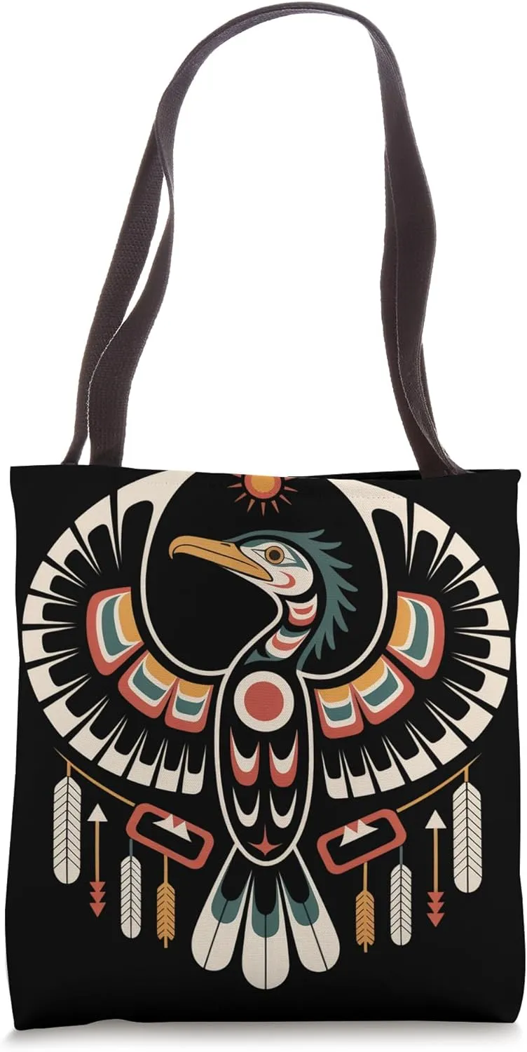 Cormorant Indigenous Indian Tribal Art Native American Tote Bag