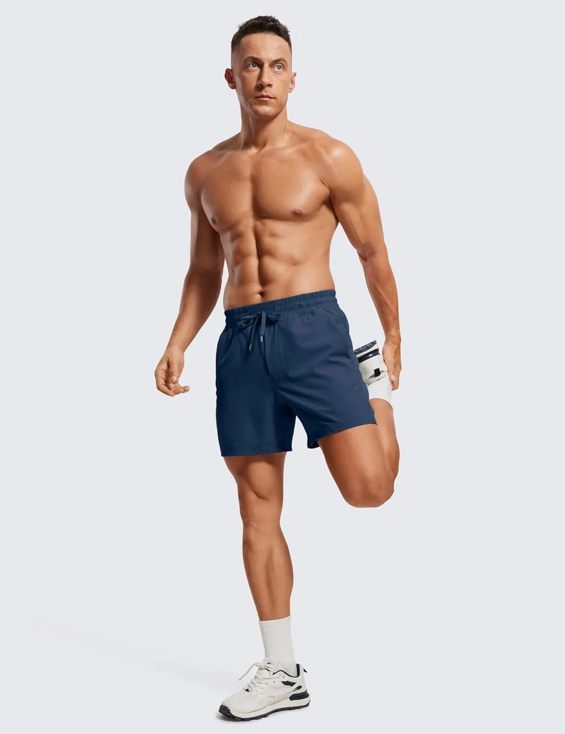 CRZ YOGA Men's 2 in 1 Running Shorts with Liner - 5'' Quick Dry for Workout Sports Athletic with Pockets