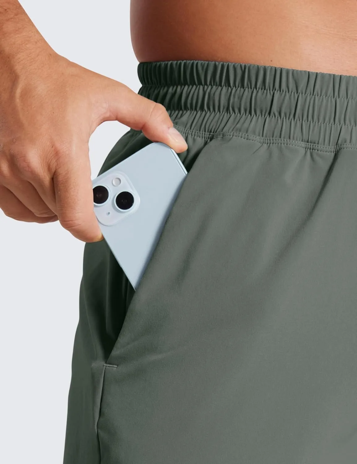 CRZ YOGA Men's 2 in 1 Running Shorts with Liner - 5'' Quick Dry for Workout Sports Athletic with Pockets