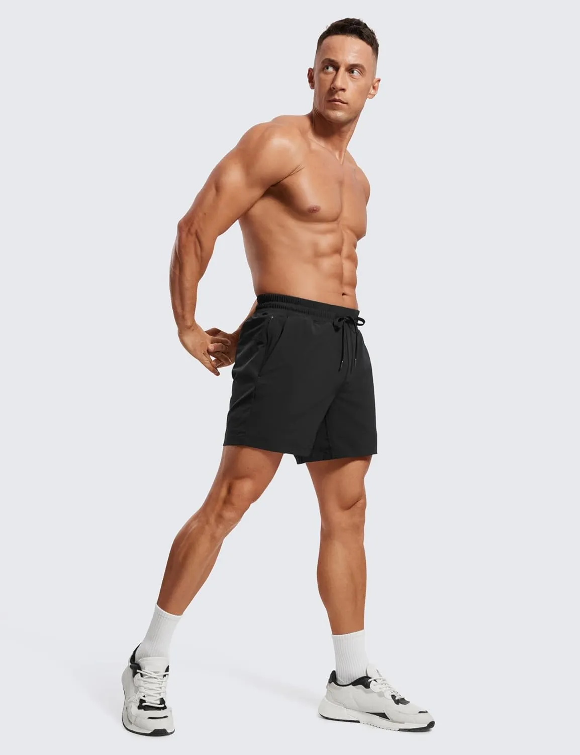 CRZ YOGA Men's 2 in 1 Running Shorts with Liner - 5'' Quick Dry for Workout Sports Athletic with Pockets