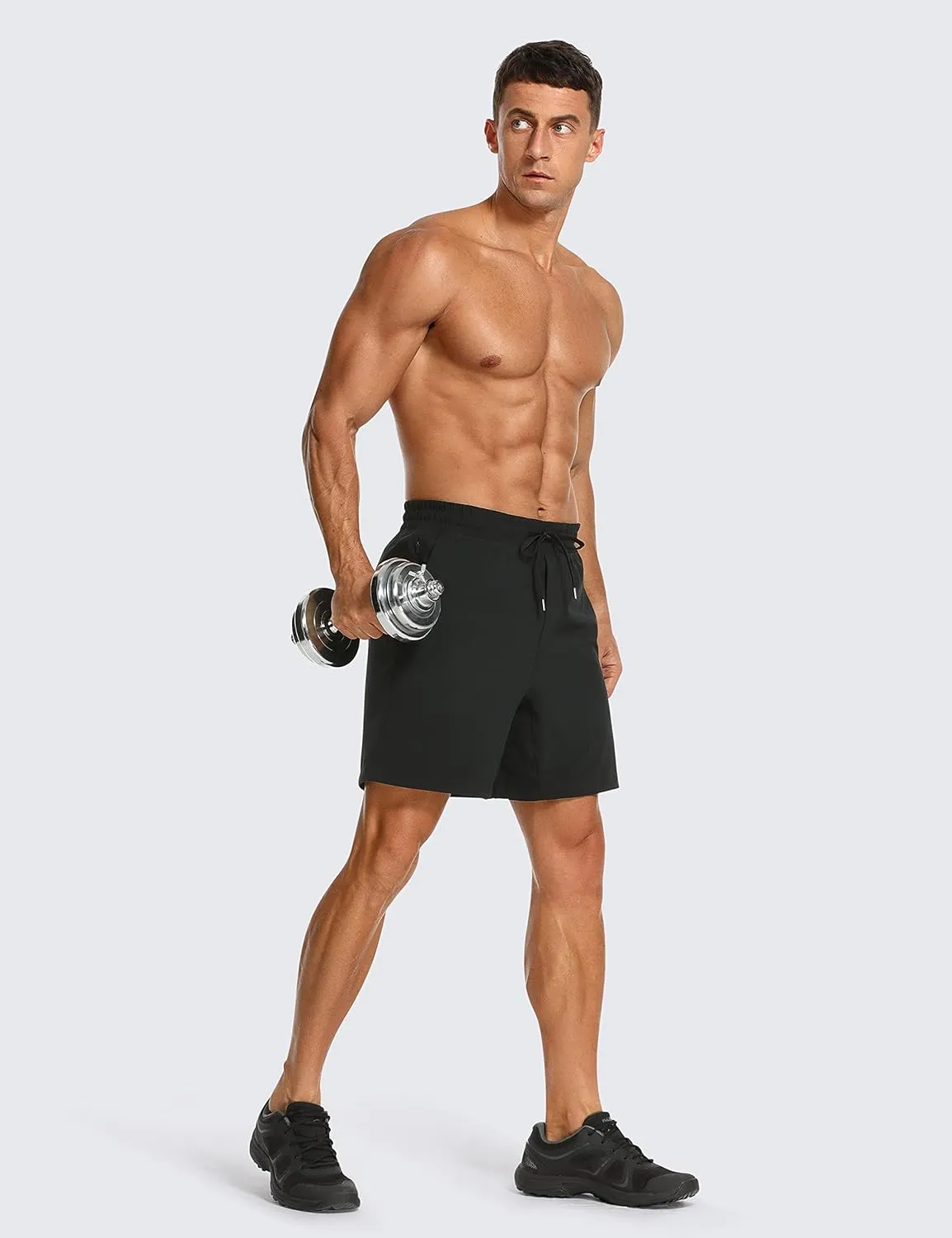 CRZ YOGA Men's 2 in 1 Running Shorts with Liner - 7'' Quick Dry for Workout Sports Athletic with Pockets