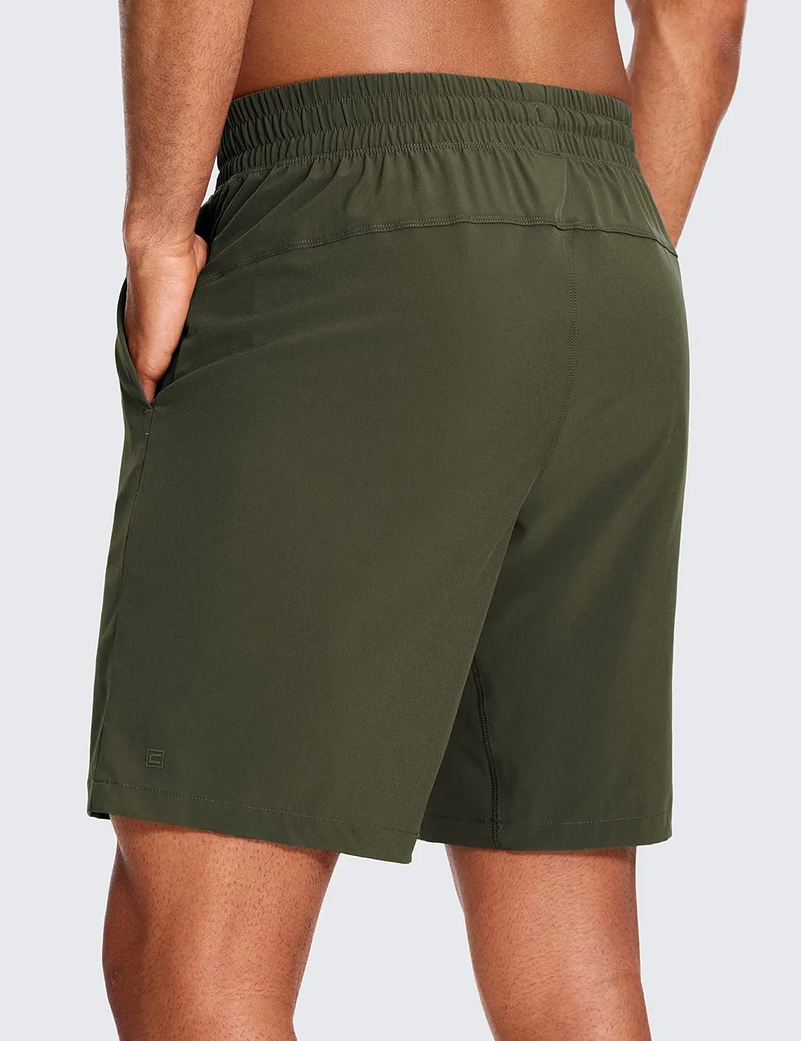CRZ YOGA Men's 2 in 1 Running Shorts with Liner - 9'' Quick Dry for Workout Sports Athletic with Pockets