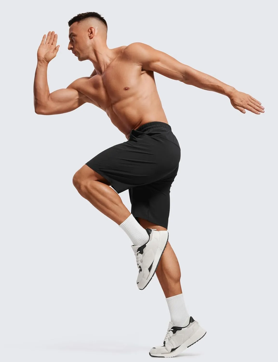 CRZ YOGA Men's 2 in 1 Running Shorts with Liner - 9'' Quick Dry for Workout Sports Athletic with Pockets