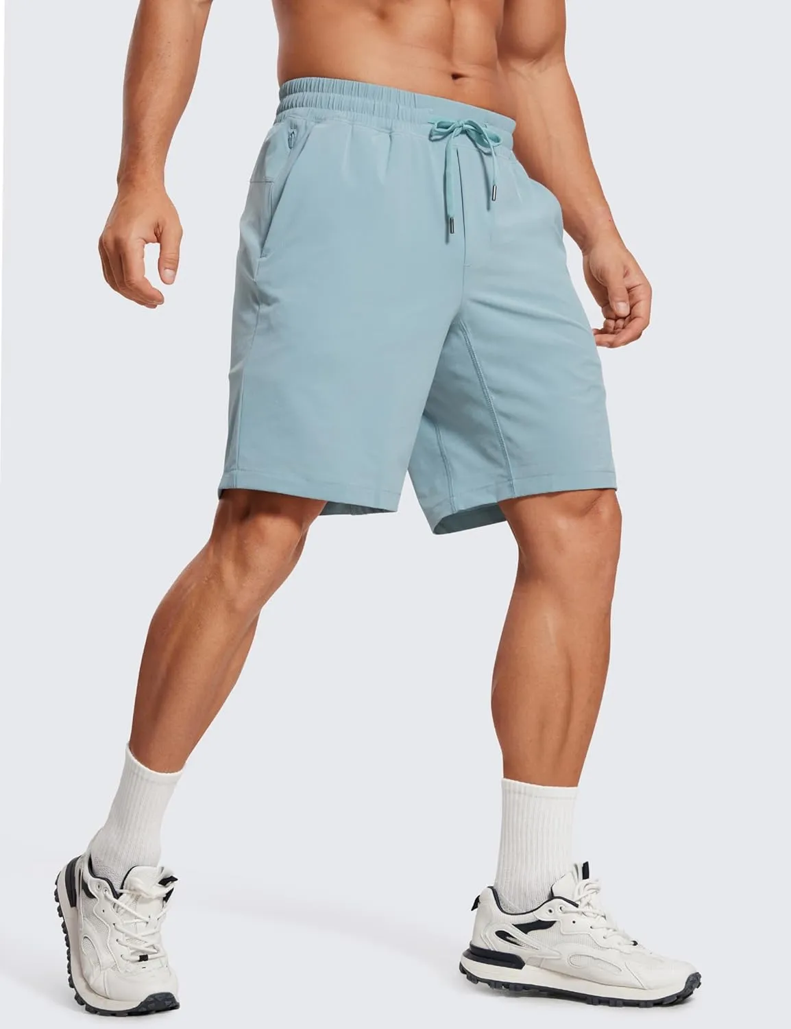 CRZ YOGA Men's 2 in 1 Running Shorts with Liner - 9'' Quick Dry for Workout Sports Athletic with Pockets