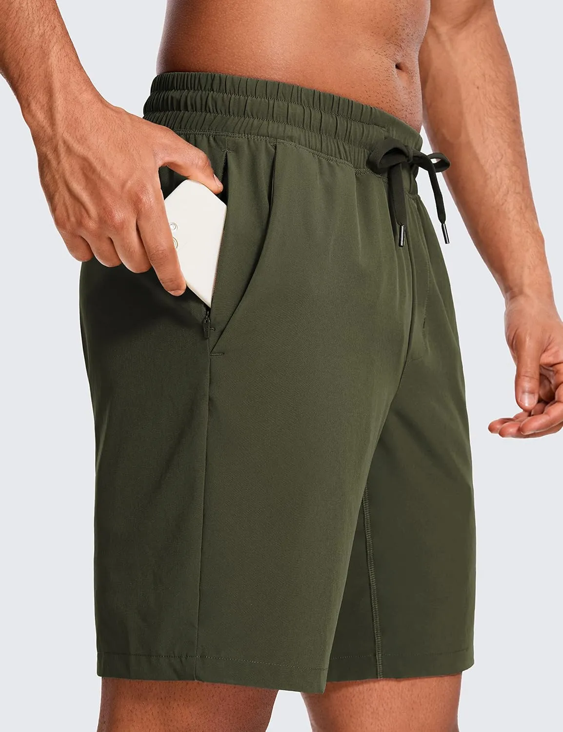 CRZ YOGA Men's 2 in 1 Running Shorts with Liner - 9'' Quick Dry for Workout Sports Athletic with Pockets