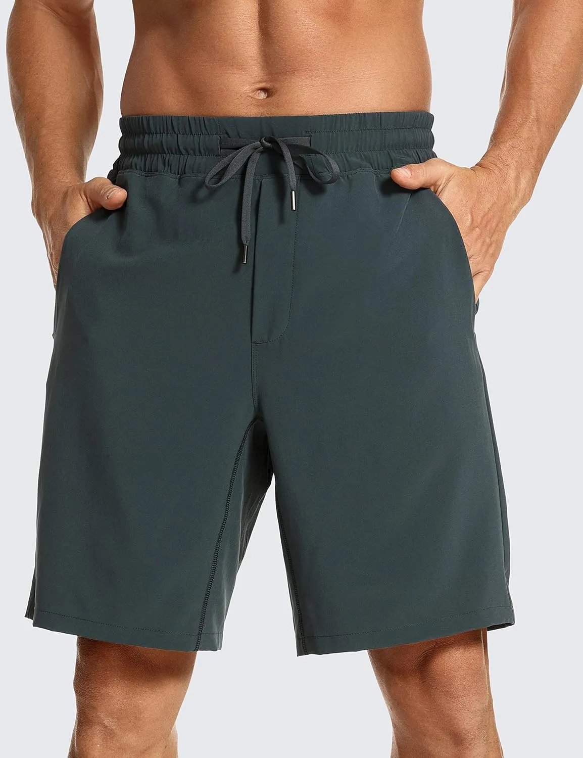 CRZ YOGA Men's 2 in 1 Running Shorts with Liner - 9'' Quick Dry for Workout Sports Athletic with Pockets