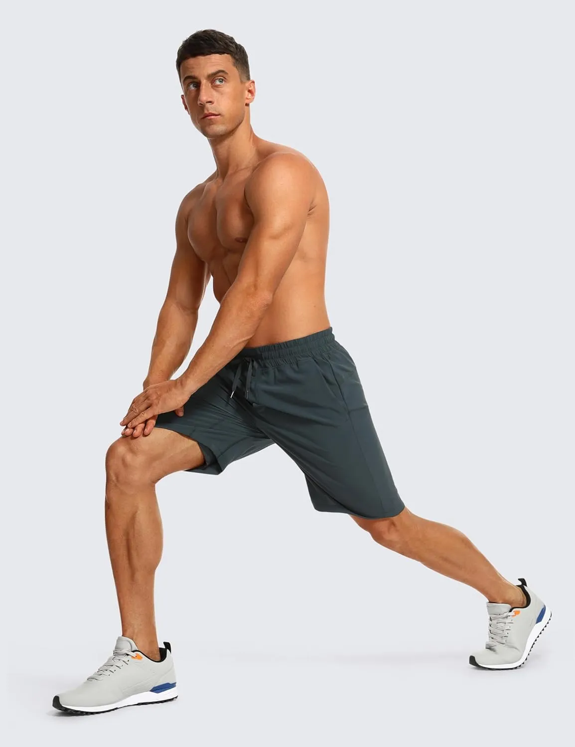 CRZ YOGA Men's 2 in 1 Running Shorts with Liner - 9'' Quick Dry for Workout Sports Athletic with Pockets
