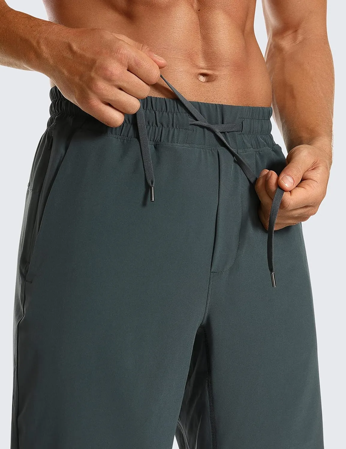CRZ YOGA Men's 2 in 1 Running Shorts with Liner - 9'' Quick Dry for Workout Sports Athletic with Pockets