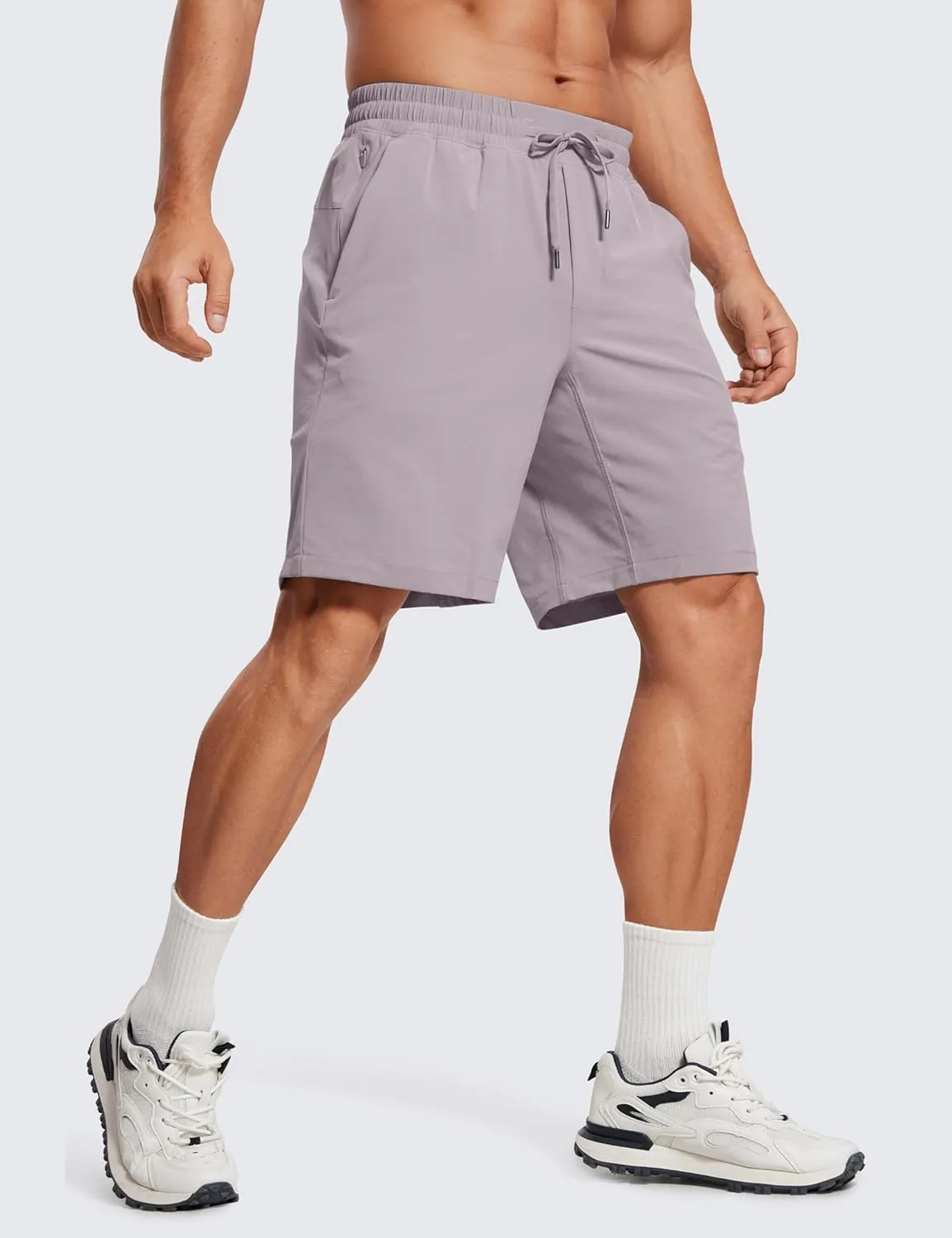 CRZ YOGA Men's 2 in 1 Running Shorts with Liner - 9'' Quick Dry for Workout Sports Athletic with Pockets