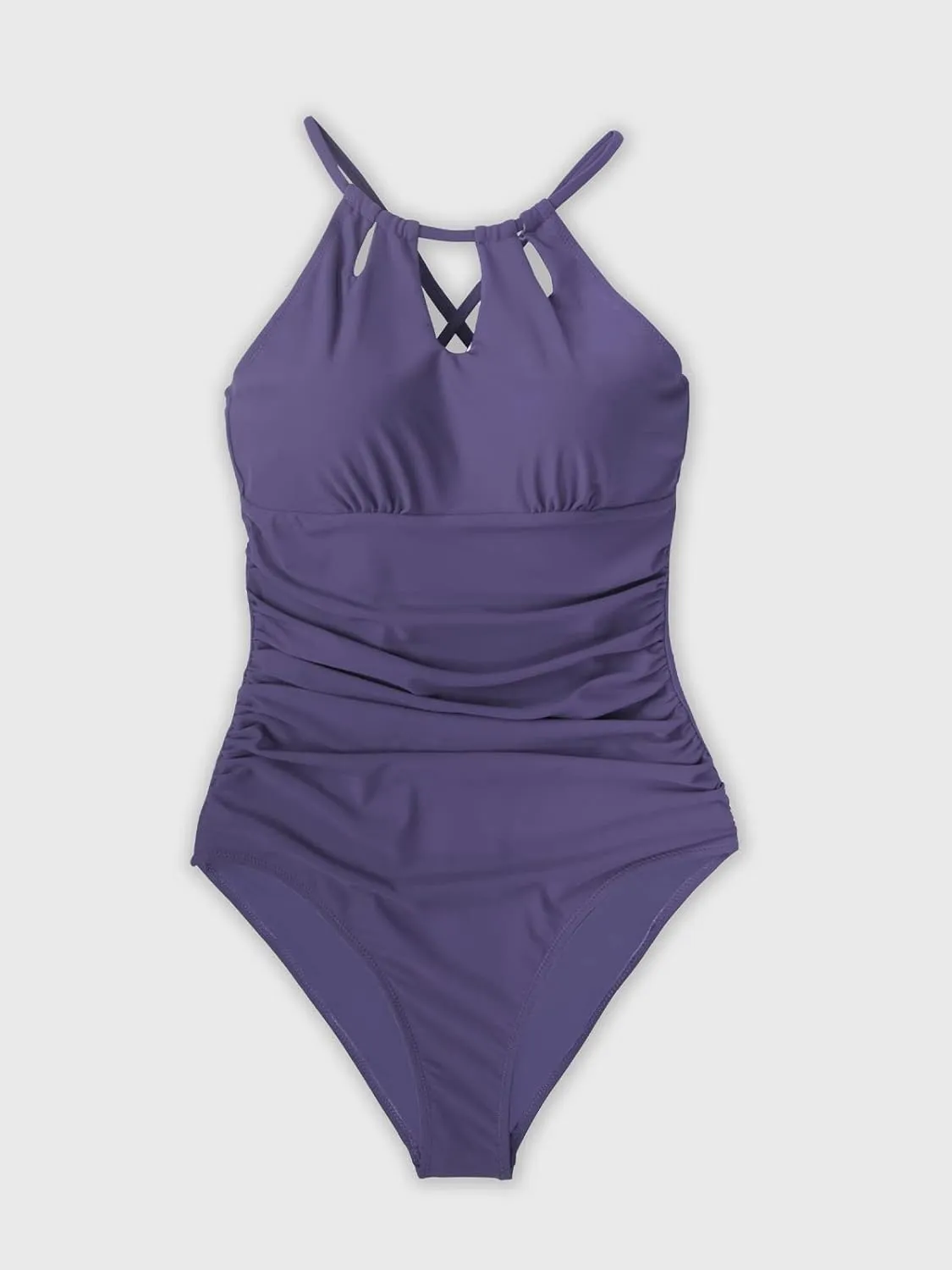 CUPSHE Women's One Piece Swimsuit High Neck Tummy Control Swimwear Bathing Suit