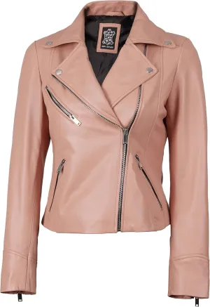 Decrum Asymmetrical Real Leather Jacket Women  Trendy Fashion Lambskin Womens Leather Jacket