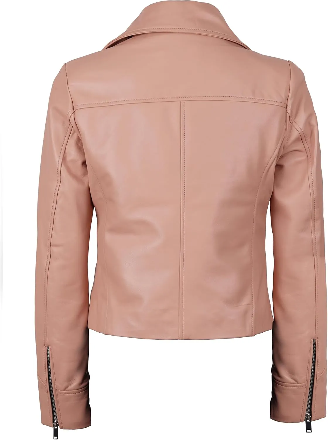 Decrum Asymmetrical Real Leather Jacket Women  Trendy Fashion Lambskin Womens Leather Jacket