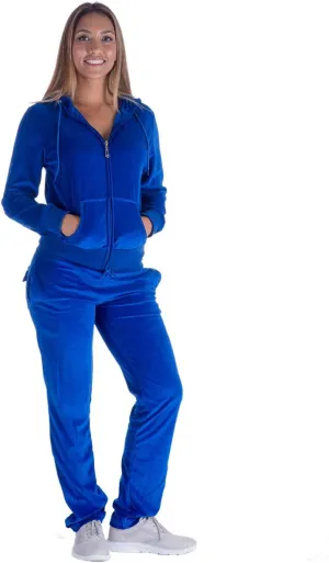 Facitisu Tracksuit for Women Set 2 Piece Joggers Velour Jogging Sweat Outfits Hoodie and Sweatpants Set