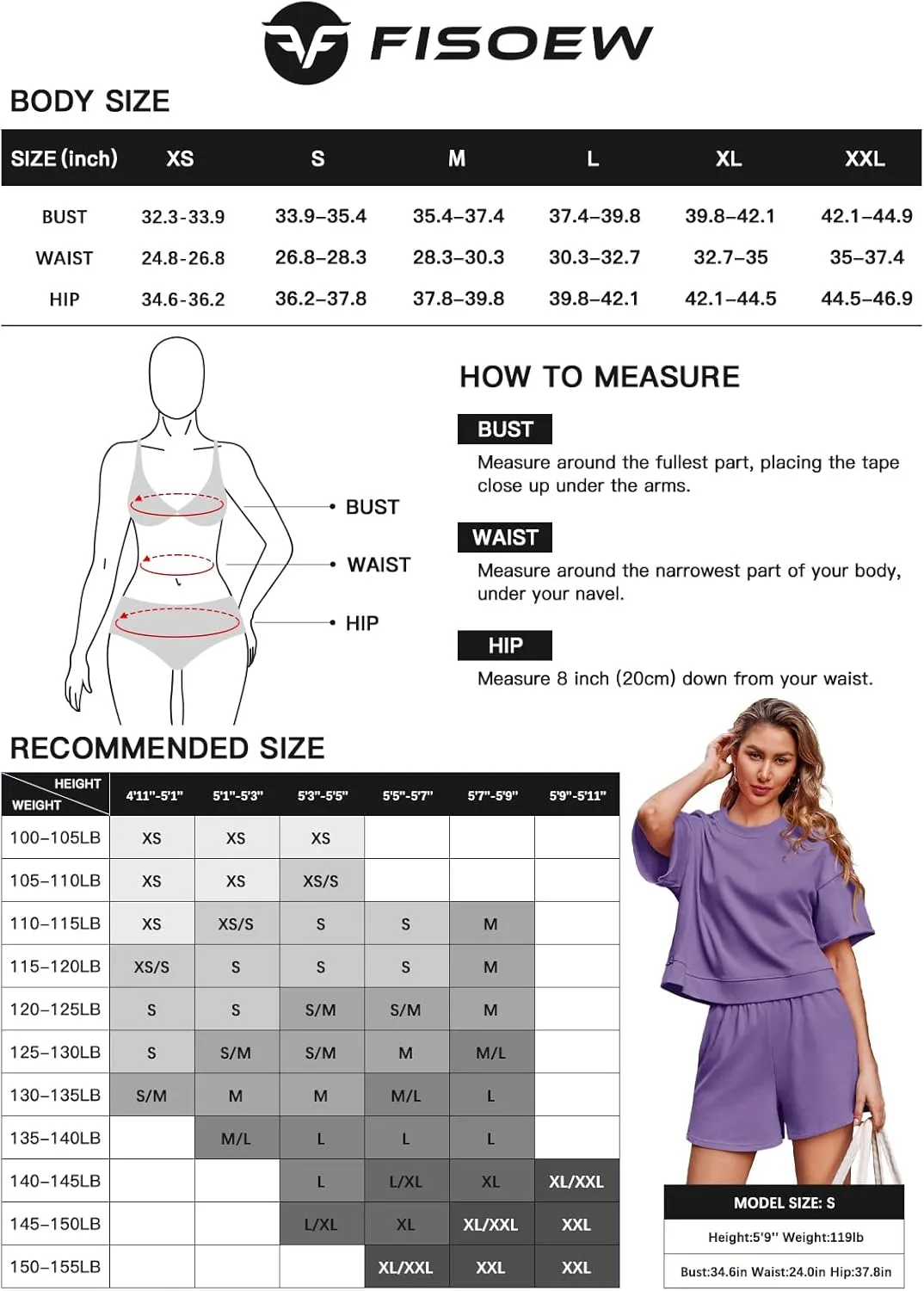 Fisoew Womens 2 Piece Outfits Casual Oversized Cropped Sweatshirt and High Waist Running Shorts Tracksuit Sets
