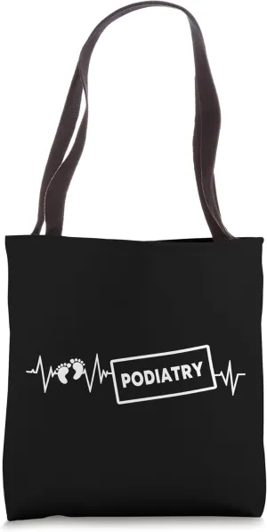 Funny Podiatry Heartbeat Podiatric Medicine Foot Doctor Tote Bag