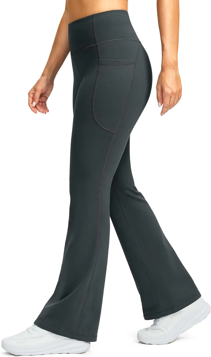 G Gradual Women's Fleece Lined Pants High Waist Winter Thermal Warm Flare Leggings Hiking Yoga Pants Women with Pockets