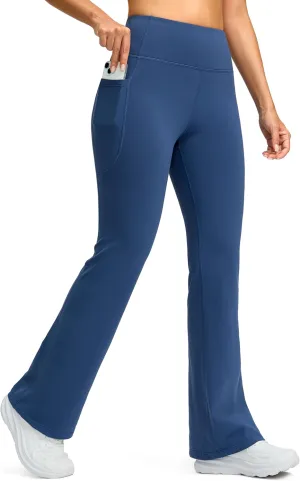 G Gradual Women's Fleece Lined Pants High Waist Winter Thermal Warm Flare Leggings Hiking Yoga Pants Women with Pockets