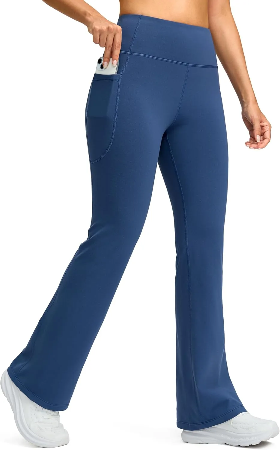 G Gradual Women's Fleece Lined Pants High Waist Winter Thermal Warm Flare Leggings Hiking Yoga Pants Women with Pockets