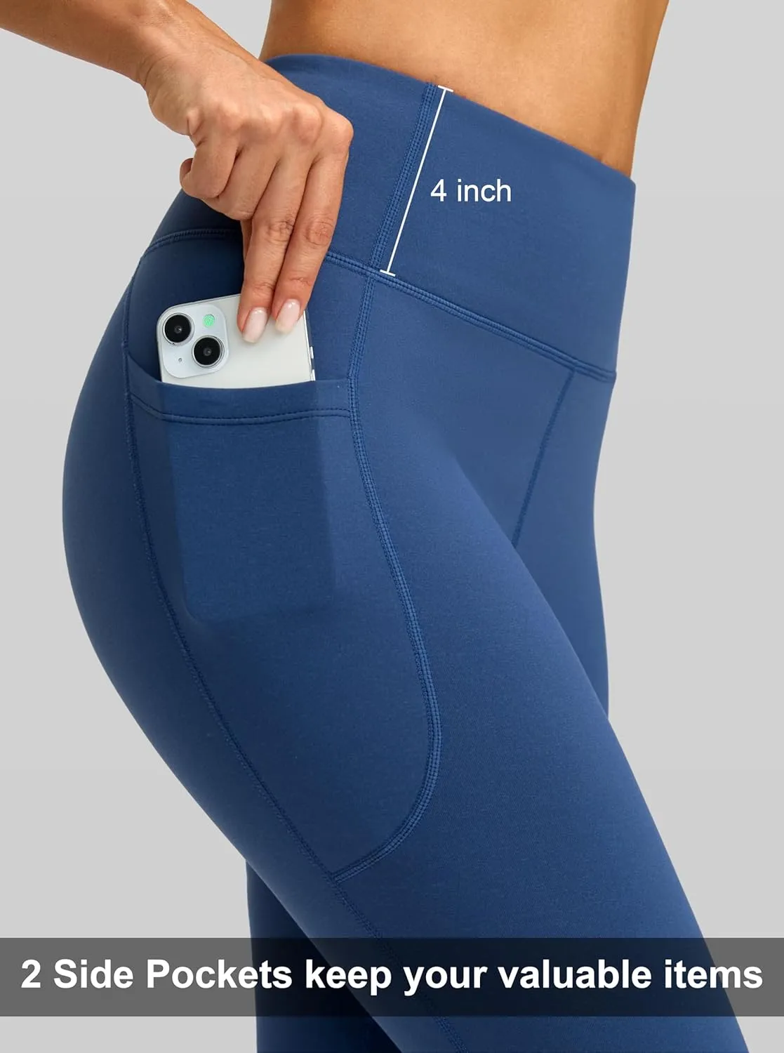 G Gradual Women's Fleece Lined Pants High Waist Winter Thermal Warm Flare Leggings Hiking Yoga Pants Women with Pockets