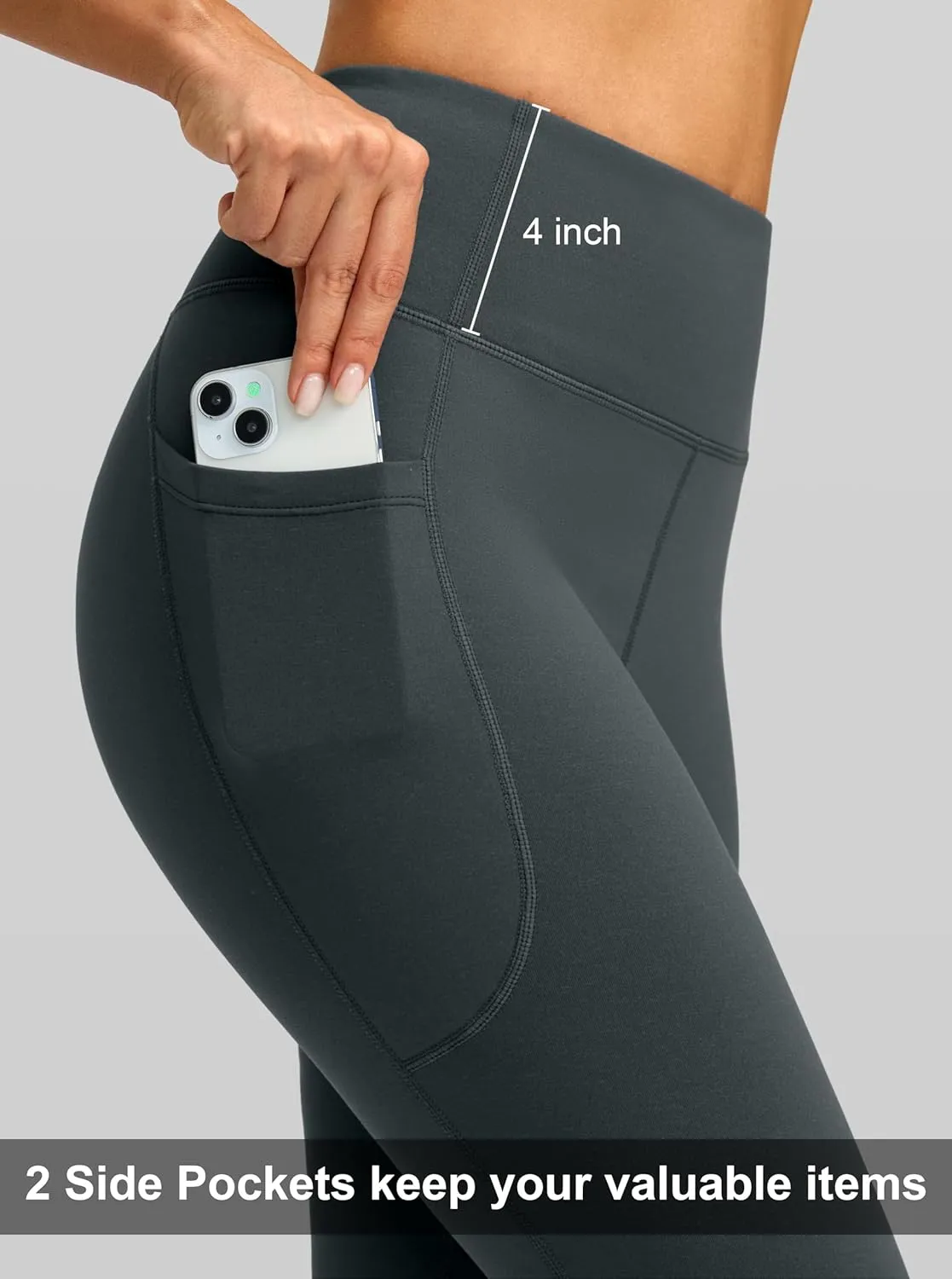 G Gradual Women's Fleece Lined Pants High Waist Winter Thermal Warm Flare Leggings Hiking Yoga Pants Women with Pockets