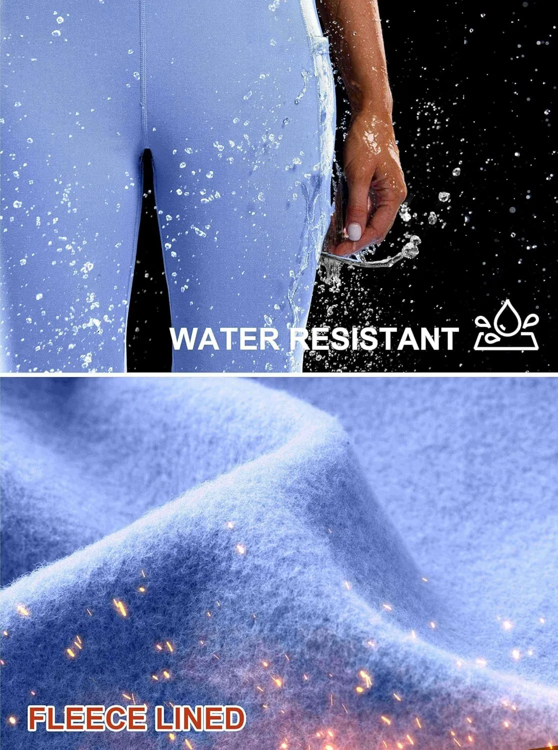 G Gradual Women's Fleece Lined Pants High Waist Winter Thermal Warm Flare Leggings Hiking Yoga Pants Women with Pockets