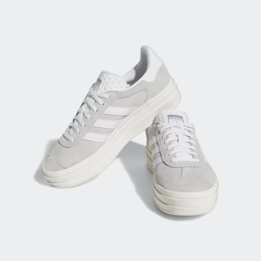Gazelle Bold Shoes (Grey Two   Cloud White   Core White)