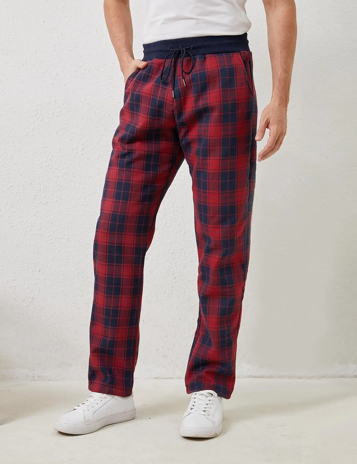 Gihuo Men's Winter Fleece Pants Sherpa Lined Sweatpants Active Running Jogger Pants