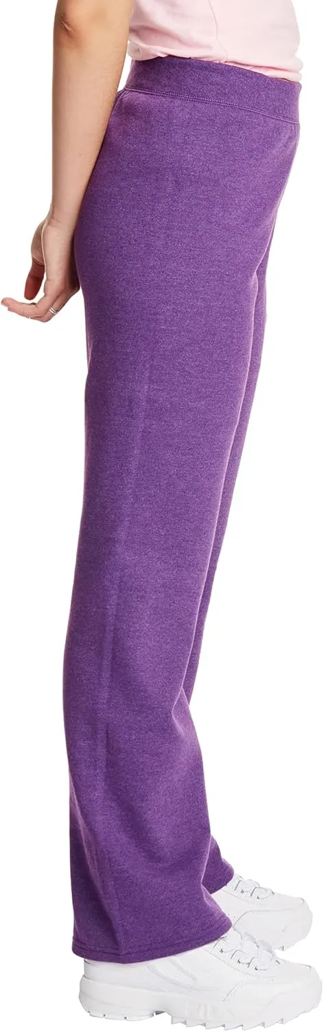 Hanes Womens EcoSmart Fleece Petite Sweatpants, Open Bottom Sweatpants, Petite, 28.5''