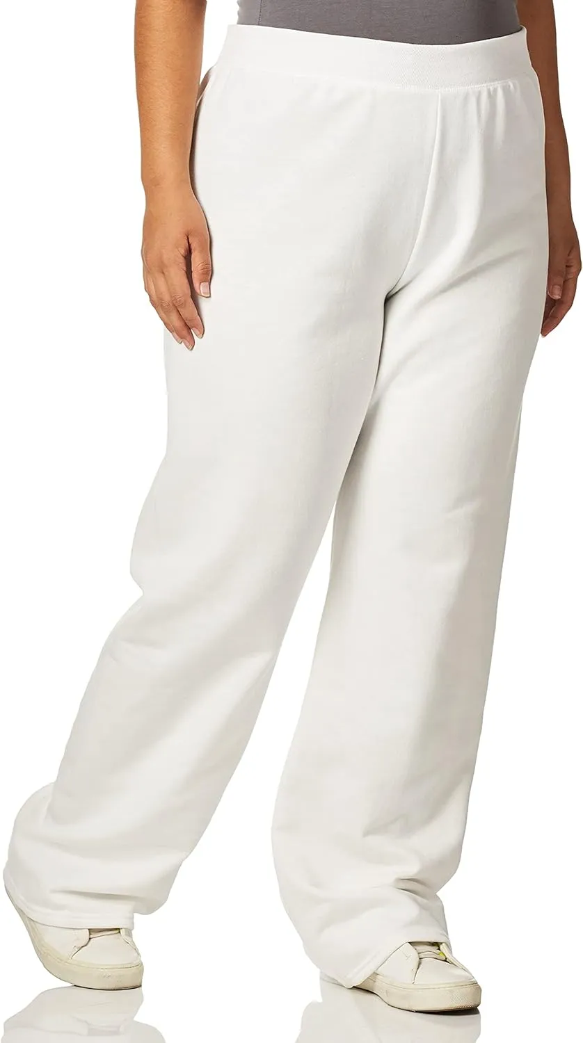 Hanes Womens EcoSmart Fleece Petite Sweatpants, Open Bottom Sweatpants, Petite, 28.5''